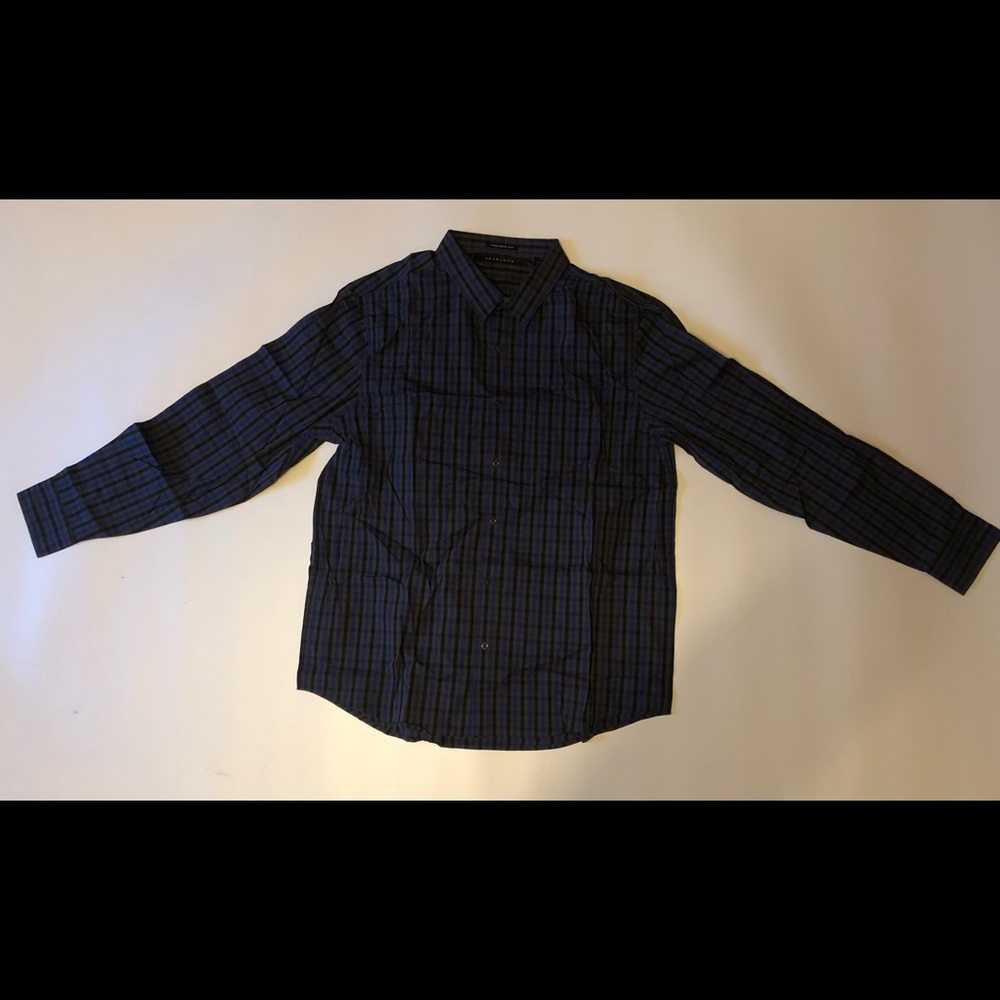 Sean John Tailored Fit Button Up Stripe Long Slee… - image 1